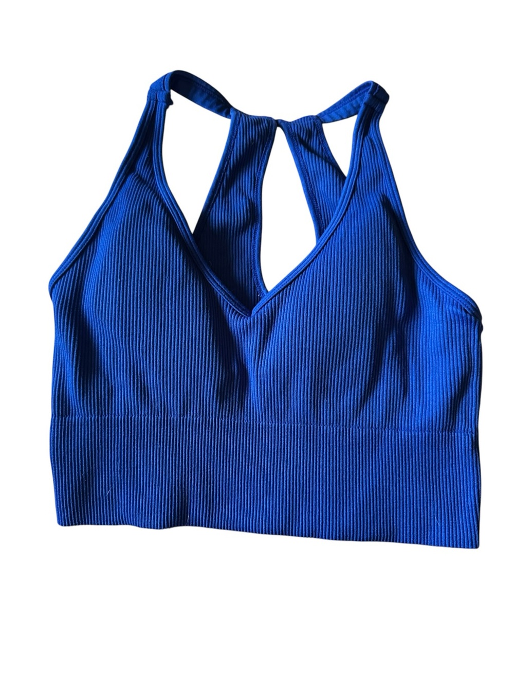 Yogalicious Rib Seamless Daydream Sports Bra Women’s M Blue